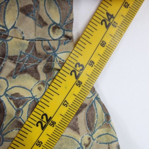 Vintage Burma Bibas Hawaiian Shirt Mens Beige Button Down Collared Size Large L - Picture 9 of 10